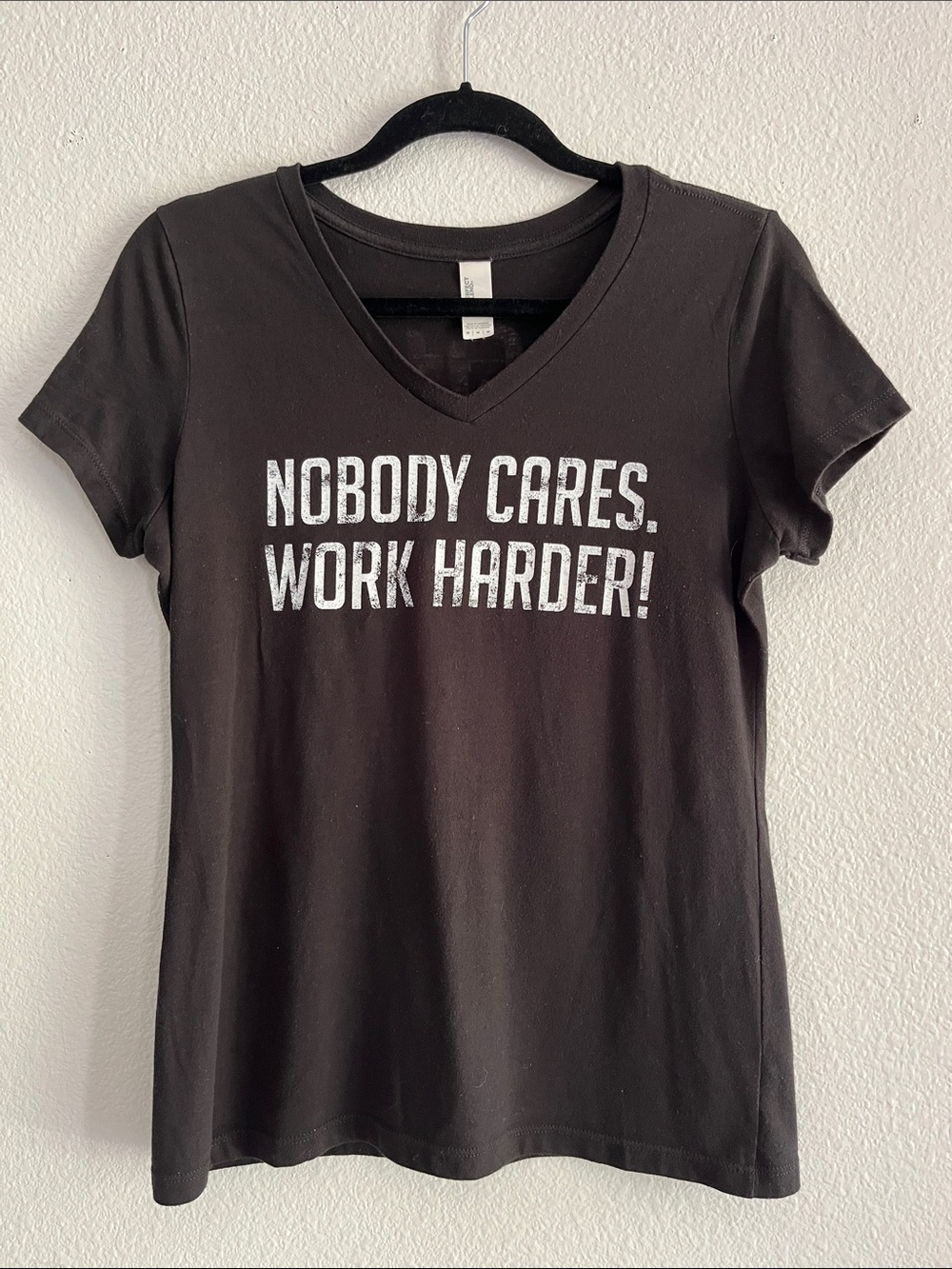 CAMERON HANES District Black Graphic Tee with White Print